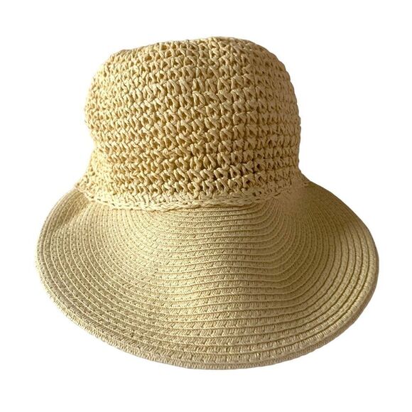 Straw Visor Sun Hat - Picture 2 of 7